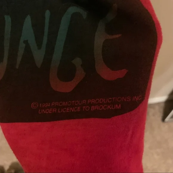 Vintage Brockum 1994 Rolling Stones Voodoo Lounge AOP Single Stitch T-Shirt - Picture 3 of 5